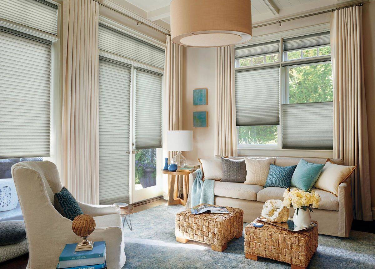 Hunter Douglas Duette® Cellular Shades with Top/down-bottom/up operating system near Brunswick, GA